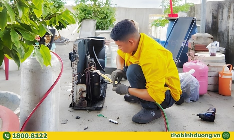 Cập nhật bảng giá sửa máy lạnh Bình Nhâm, Thuận An