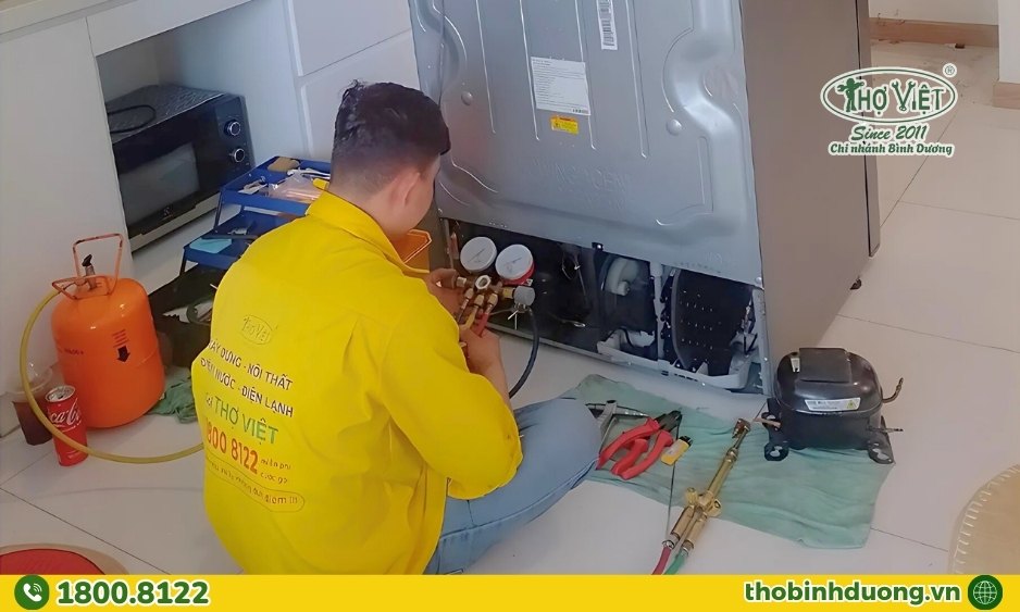 Quy trình sửa tủ lạnh Bình Nhâm chuyên nghiệp