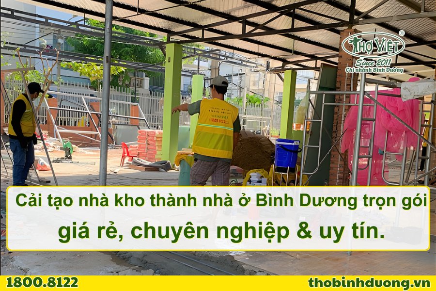 Báo giá cải tạo nhà kho thành nhà ở Bình Dương
