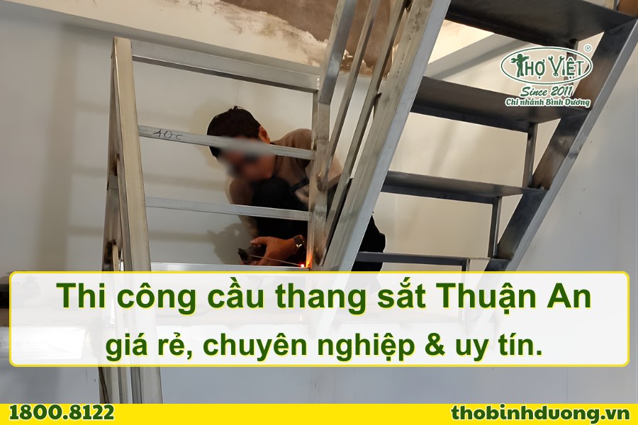 Báo giá làm cầu thang sắt Thuận An