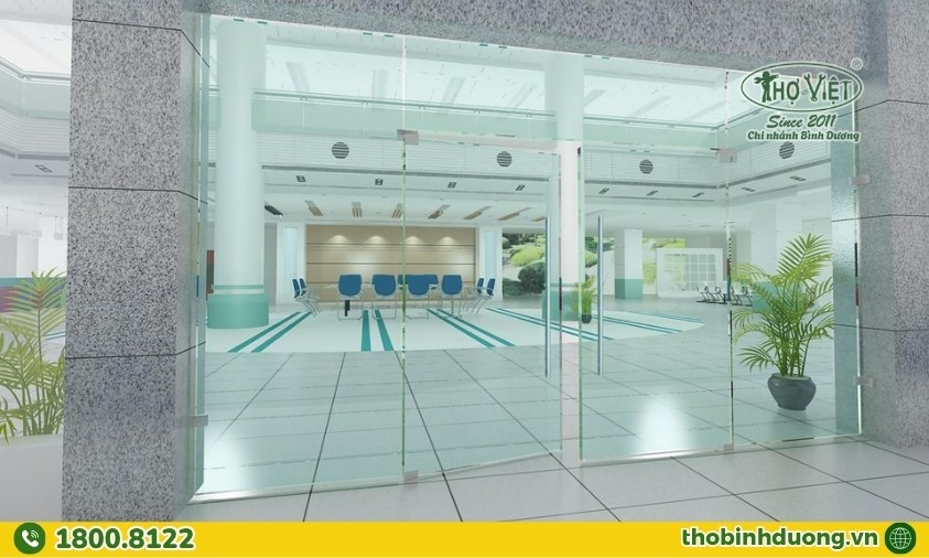 Khu vực có thợ sửa cửa kính cường lực