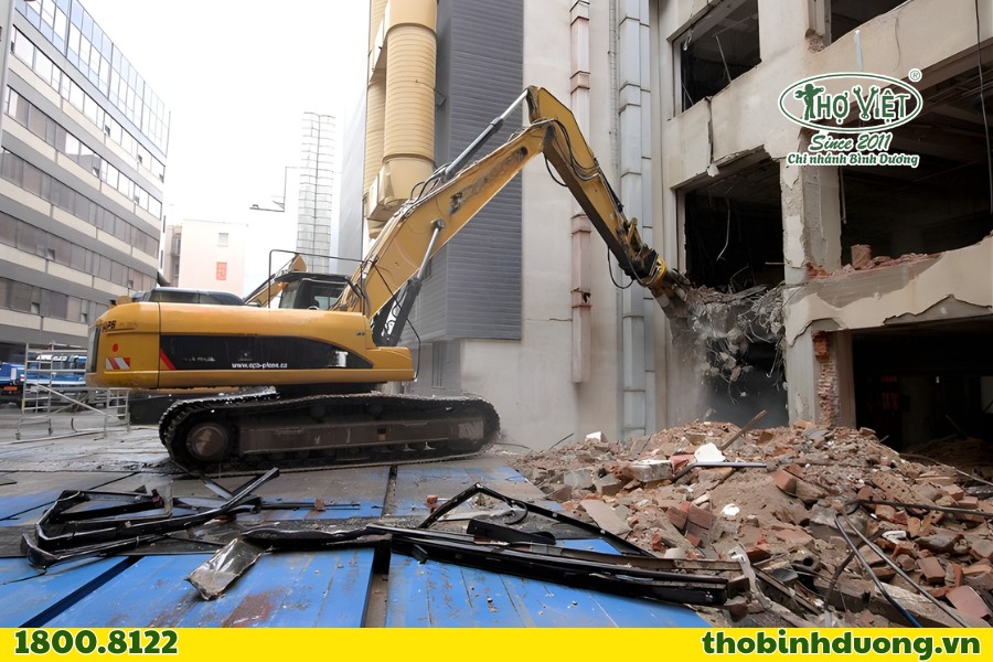 Tháo dỡ nhà cấp 4, nhà phố, nhà cao tầng Bình Dương