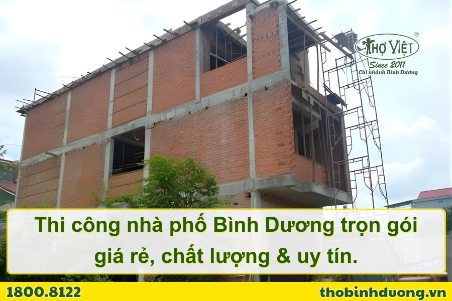 Bảng giá thi công nhà phố Bình Dương
