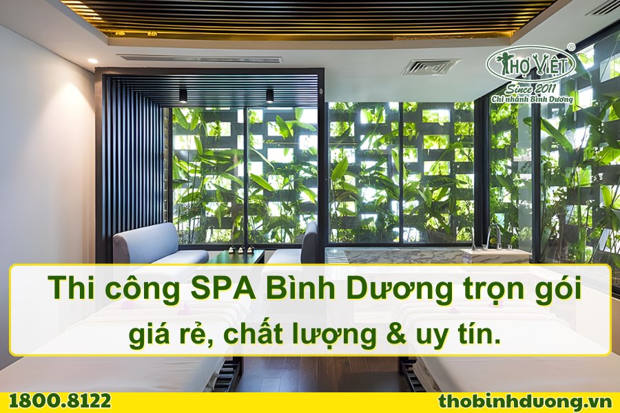 Báo giá dịch vụ thi công Spa Bình Dương