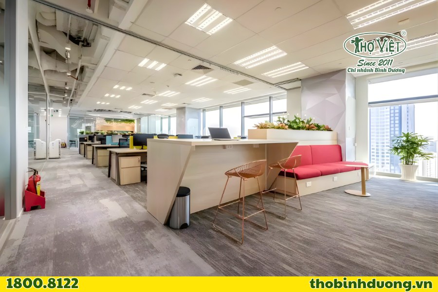 Khu vực Bình Dương có thi công văn phòng