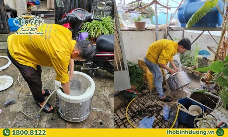 Dịch vụ vệ sinh máy giặt Tân Uyên xử lý nhanh gọn trong ngày