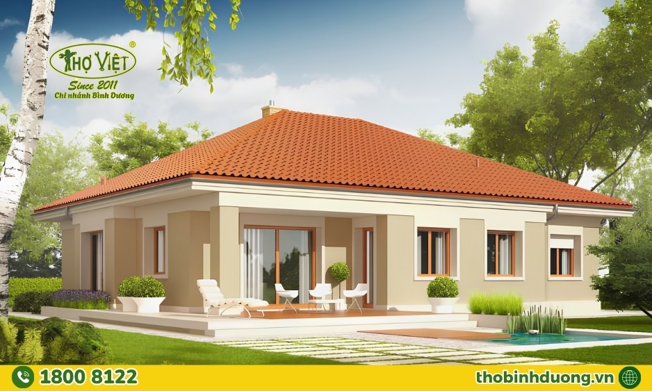 Màu vàng cho nhà cấp 4 đậm chất Việt