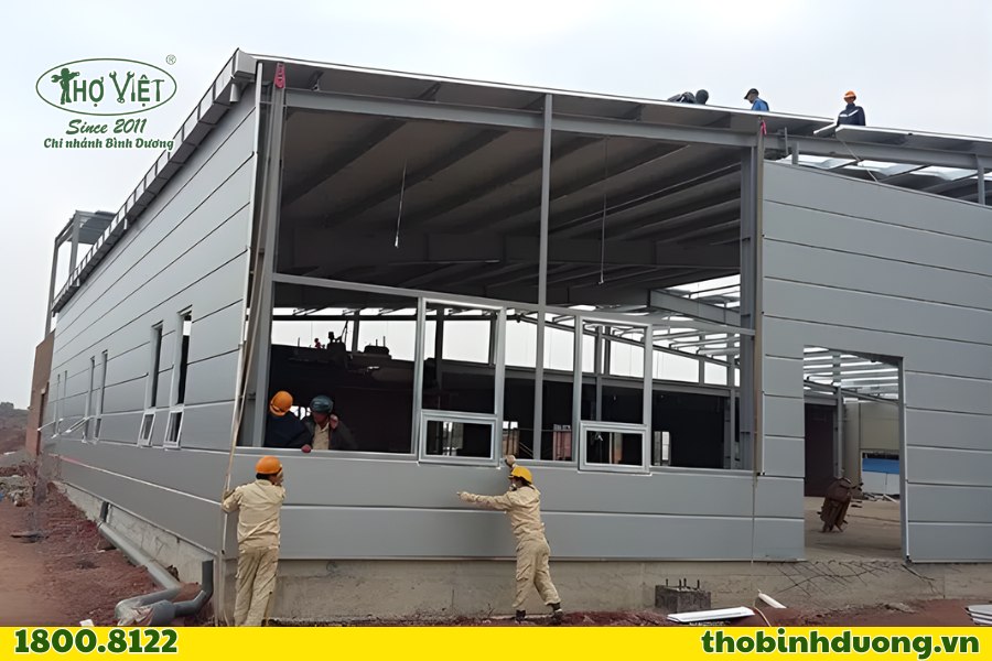 Khu vực có dịch vụ thi công nhà tiền chế Thuận An