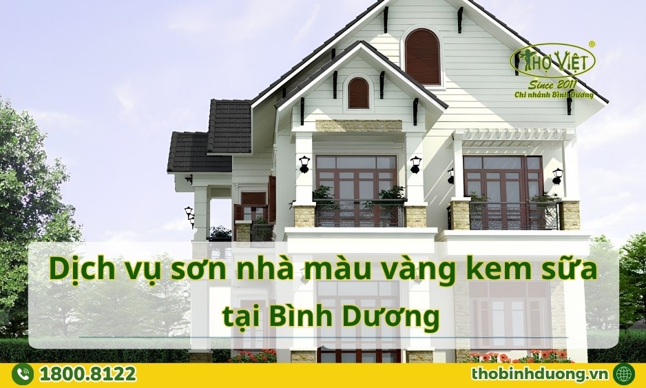 Báo giá sơn nhà màu vàng kem sữa Bình Dương