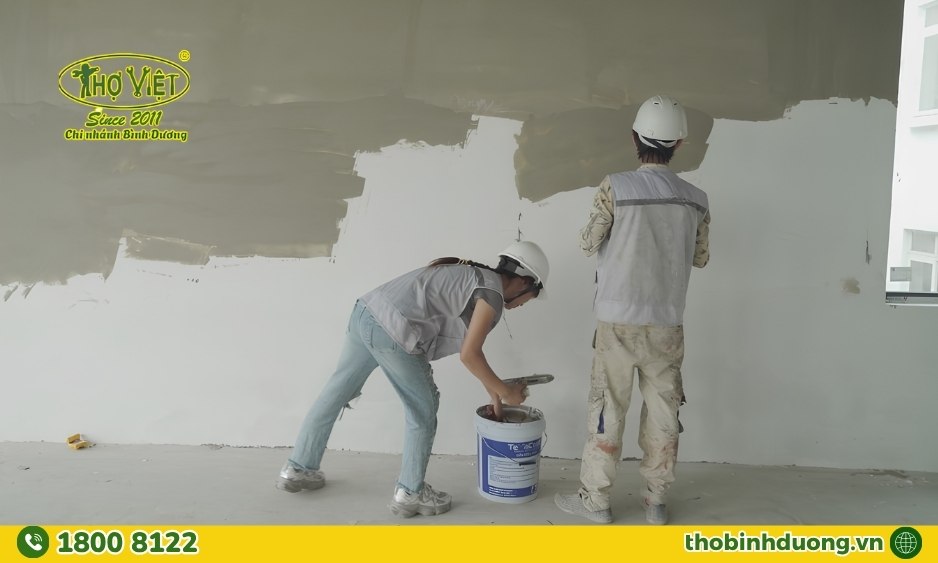 Khu vực có thợ sơn phòng ngủ Bình Dương