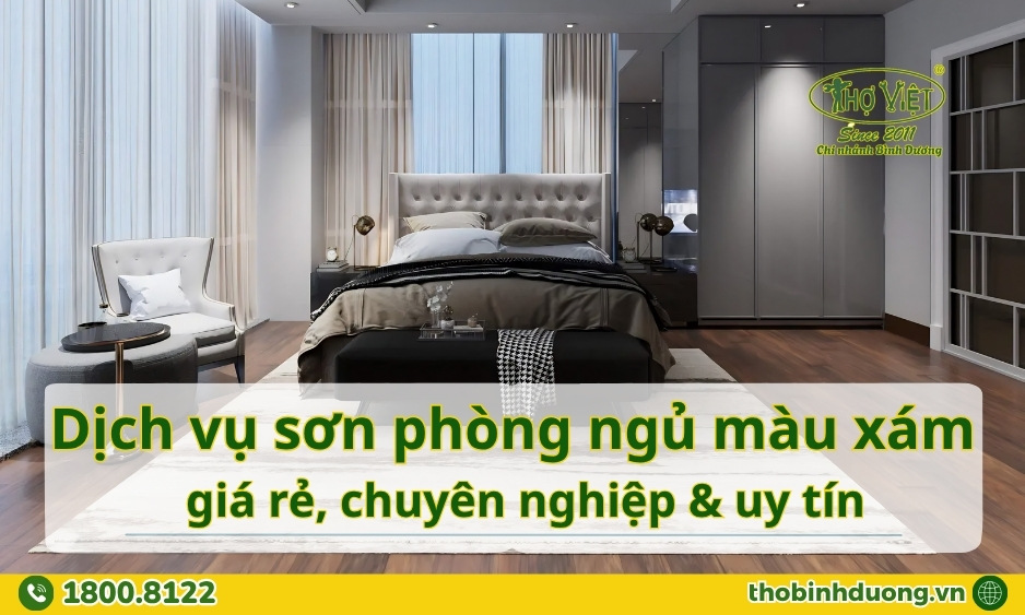 Báo giá sơn phòng ngủ màu xám Bình Dương