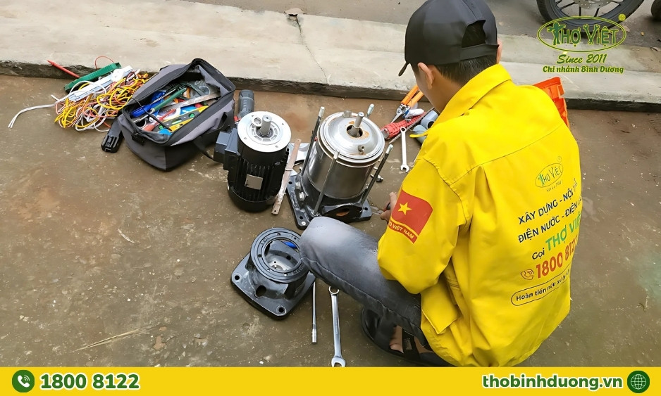 Hạng mục sửa máy bơm Dĩ An