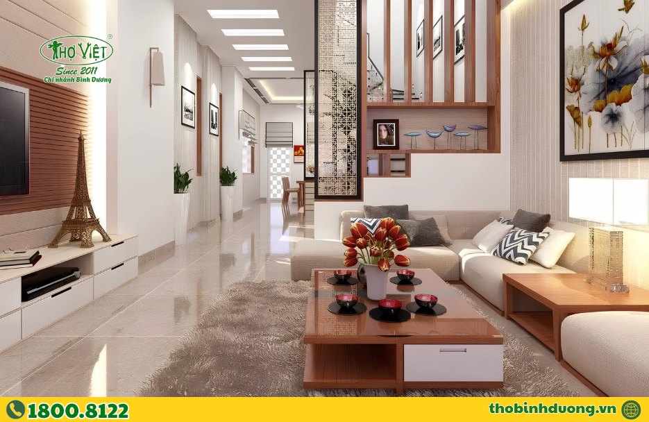 Khu vực thi công cải tạo nội thất Thợ Bình Dương