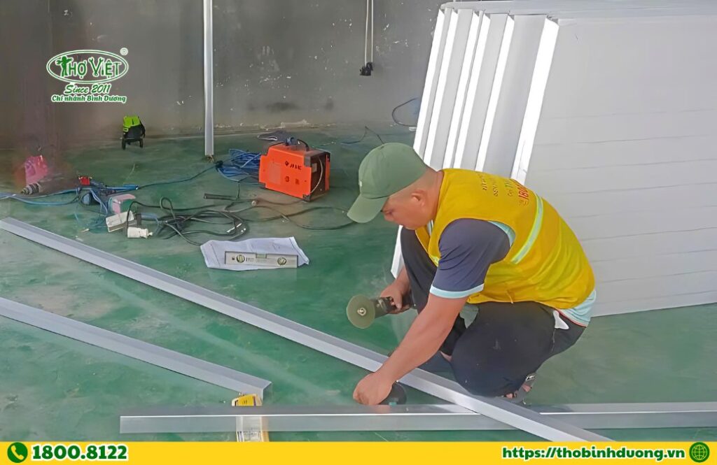 Khu vực thi công Panel tại Thái Hòa, Tân Uyên