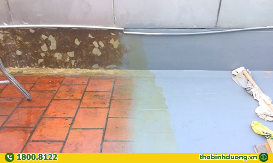 Khu vực dịch vụ chống thấm sân thượng