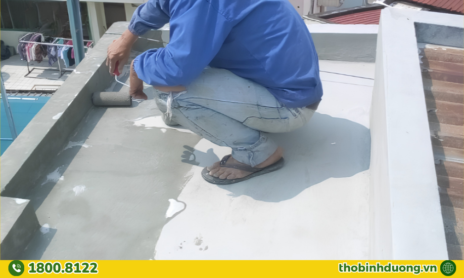 5 bước thi công sơn chống thấm sân thượng