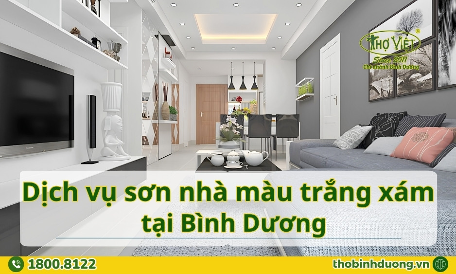 Sơn nhà màu trắng xám Bình Dương