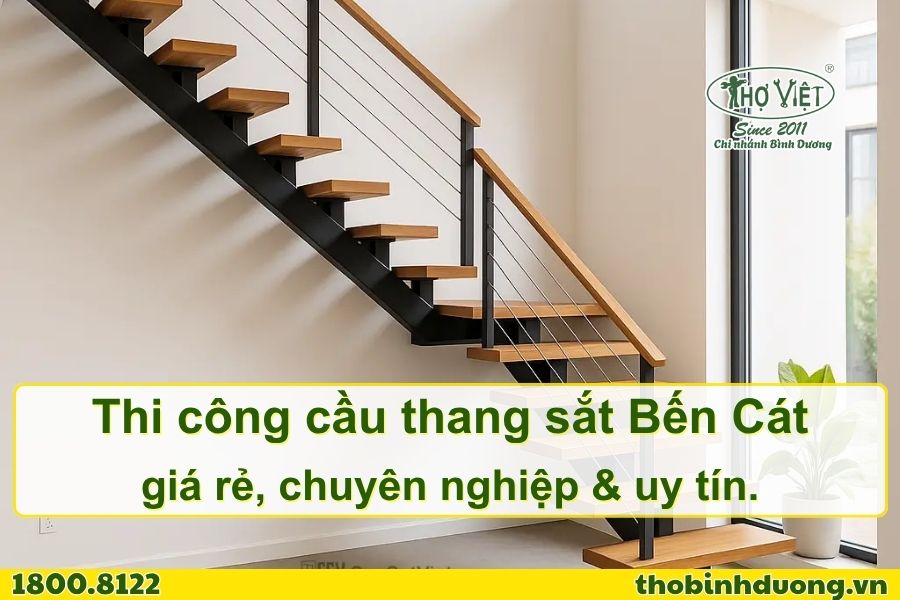 Báo giá thi công cầu thang sắt Bến Cát