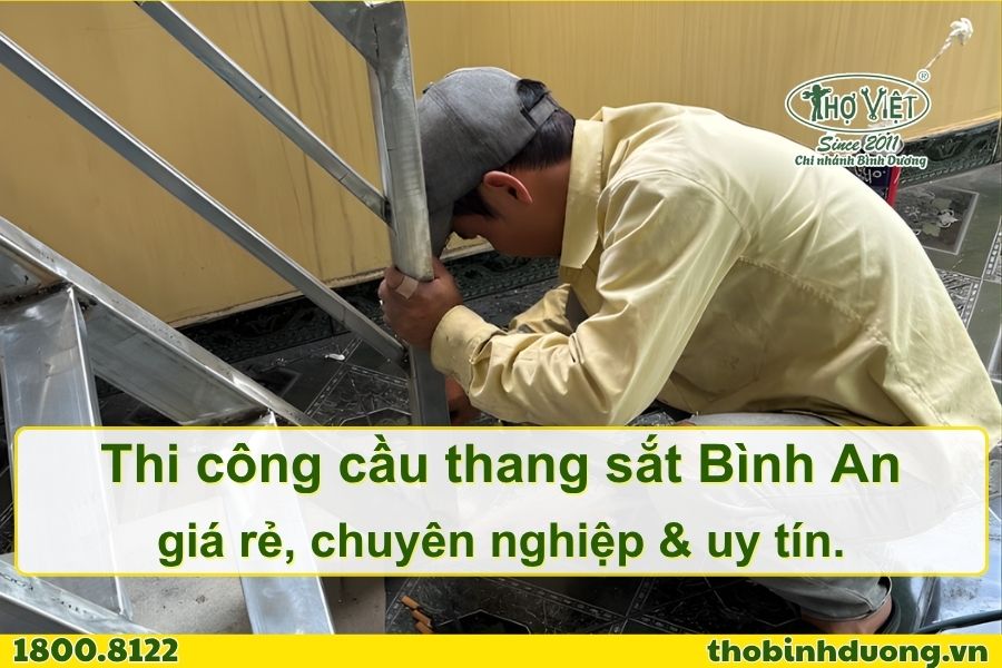 Báo giá thi công cầu thang sắt Bình An