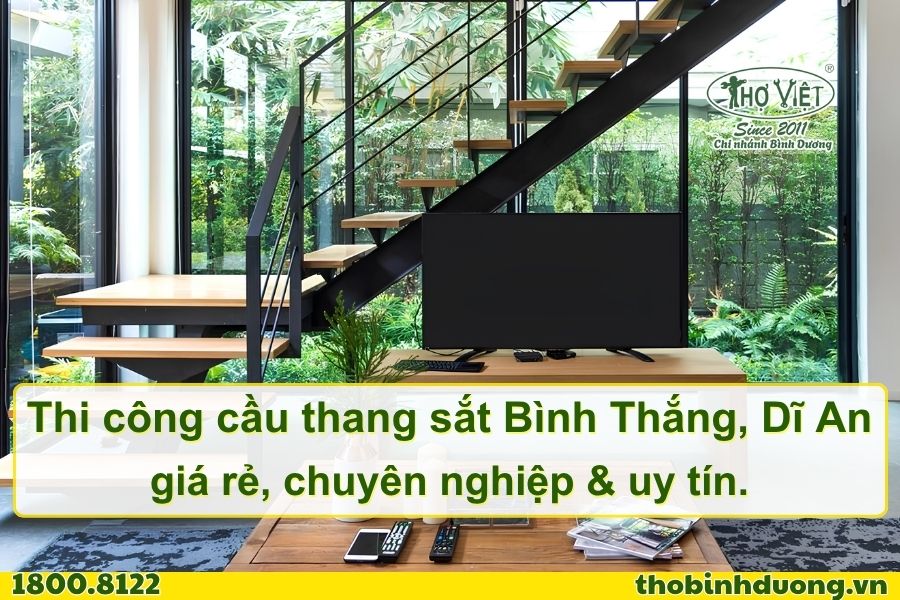 Báo giá thi công cầu thang sắt Bình Thắng