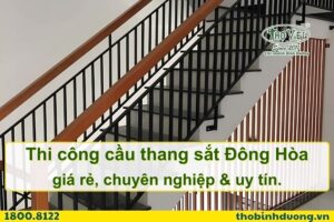 Báo giá làm cầu thang sắt Đông Hòa