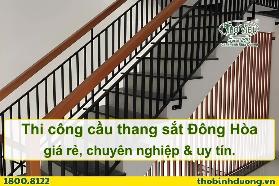 Báo giá làm cầu thang sắt Đông Hòa