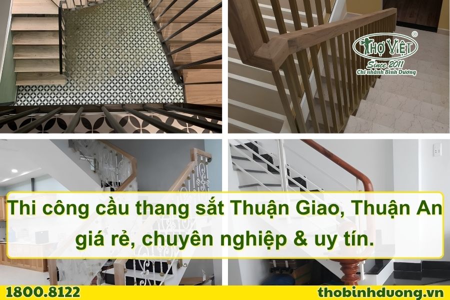 Báo giá thi công cầu thang sắt Thuận Giao