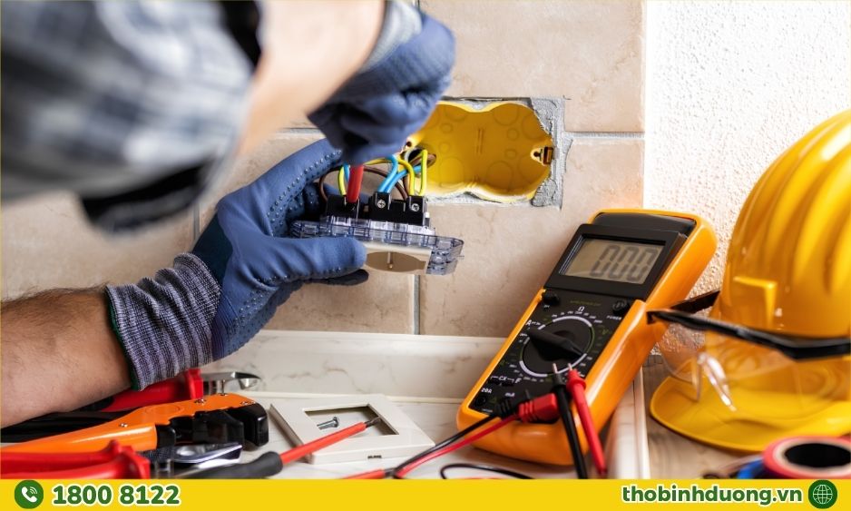 Khu vực sửa điện Bình An